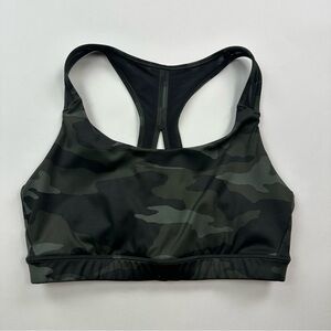 Athleta Green Camo Sports Bra Athletic Wear Size Medium